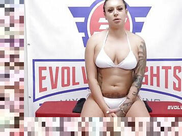 Tori avano nude wrestling battle fingered and sucks a cock