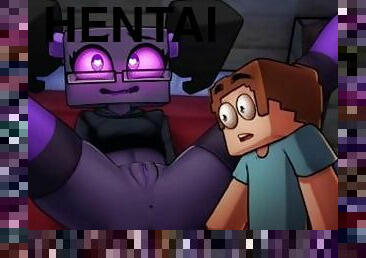 Minecraft Porn Hornycarft Enderman Girl Play with Anal Sex Toy Game Gallery