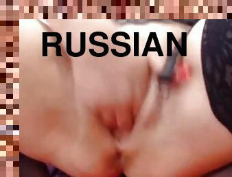 Lush russian bitch let 'juice' out of her pussy