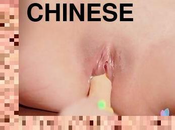 Chinese girl Ranako with two friends in a hot orgy action.
