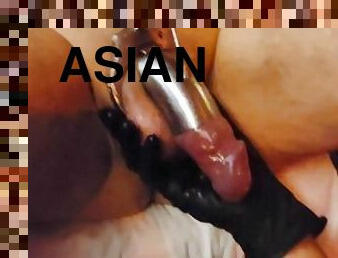 aasialainen, käsihomma, bdsm, orja, lateksi, sidonta, rakastajatar, dominointi, saappaat, femdom