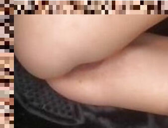 masturbieren, muschi, hautenge, dilettant, babe, junge, spielzeug, natürliche, dildo, petite