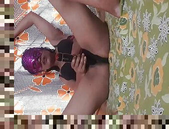 Kolkata Shy Boudi Masturbating Her Small Pussy With Big Black Vibrating Dildo