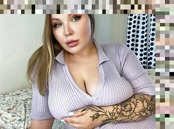 Sexy bbw striptease, foot fetish twerking and footjob