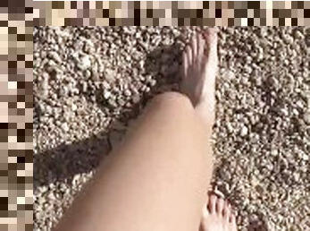 my sexy feet on beach
