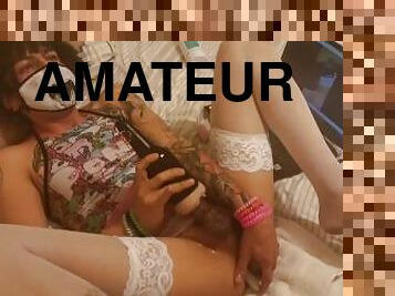 amatør, latiner, transvestit-tranny, ladyboy, perfekt, solo, pik, små-patter