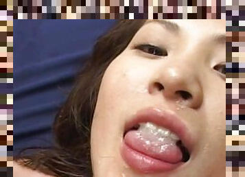 Asian beauty damaged in gang bang