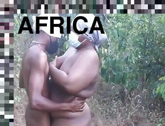 African Big Dick - Bbw Xmas Sex In The Bush With My Old-time Village Lover Was Hot Standing Sex Hardcore Bbc 7 Min