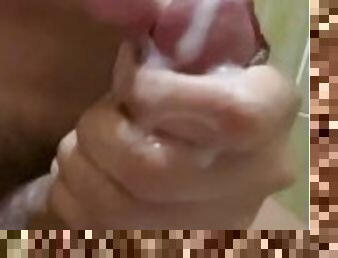 Morning cumm handjob