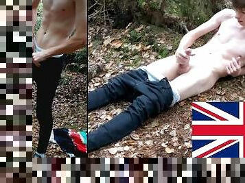 Skinny British Twink Public Jerk in Forest ????- OnlyFans -