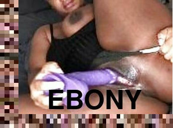 Ebony creampies dildo