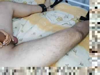 femdom urethral sounding step brother&#039;s cock with huge 12 inch dilator. ruined orgasm, bondage, cbt