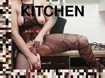 I masturbate in my stepfathers kitchen, he watches me and records me