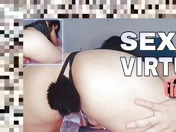 POV - Virtual Sex Fucking hot with tinder guy with my big ass????????????
