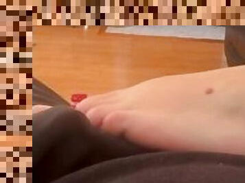 Foot fettish BBC massage