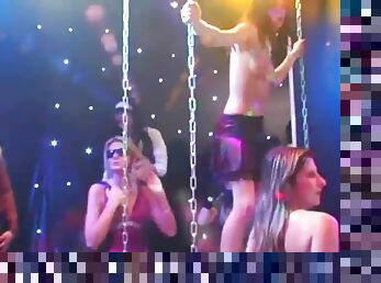 Ladies spreading legs and getting nailed at a crazy party