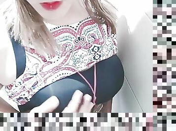 asiático, teta-grande, transsexual, amador, anal, brinquedo, punheta, travesti, dildo, sozinho