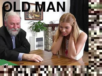 Old man fucks naughty teen Chrissy Fox