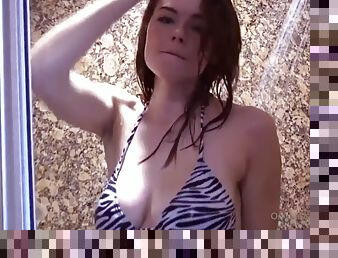 Amateur redhead sucks a bunch of cocks