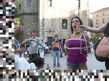 Samia Duarte, James Deen And Princess Donna In Euro Beauty Gang Humped In Public