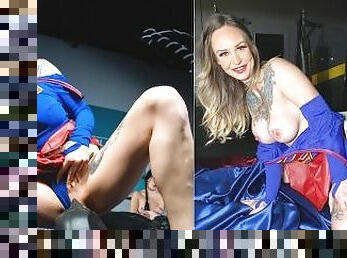 PLAYTIME Cosplay SuperGirl Face Fuck Batman (Orgy)