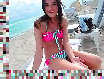 Bikini cutie from beach fucked hardcore