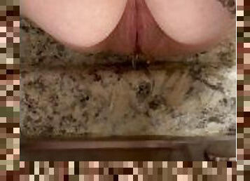 Tattooed GF pisses in my sink!