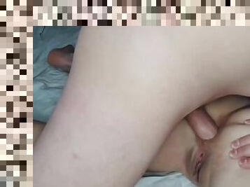 She spread her ass so that I could hard fuck her in the anus. Real anal close-up