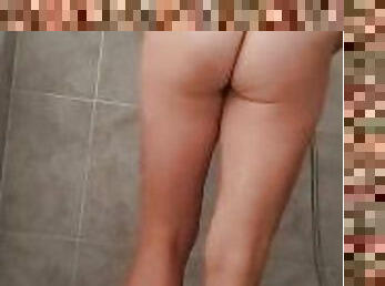 mandi, amatir, dewasa, jenis-pornografi-milf, ibu, mandi-shower, seorang-diri, realitas, payudara-kecil