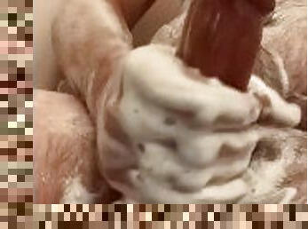 Quick soapy shower cum shot