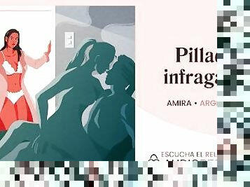 Amante pillado infraganti acaba en un trío [relatos para tocarme]