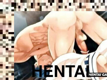 papá, gay, primera-vez, anime, hentai