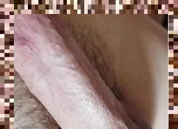 Closeup of my cock oozing for you
