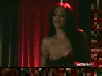 Hot brunette stripper Selena Rose fucks her clients big cock