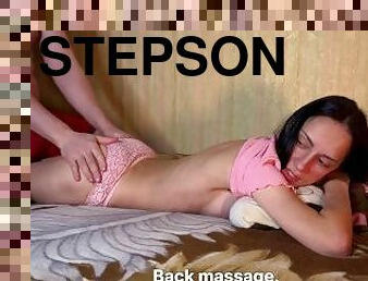DAY - 6 Stepson massaged his Stepmother to Splashed Squirt