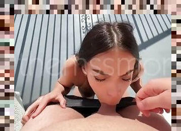 public, femme, amateur, fellation, ejaculation-sur-le-corps, latina, branlette, couple, décapage, point-de-vue