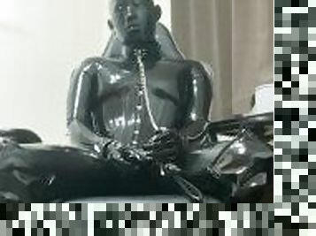 Full Rubber Masturbation