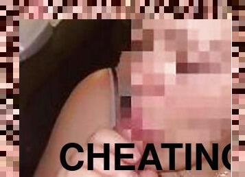 Hot married cheating wife sucking on friends big cock on Snapchat before husband cums home
