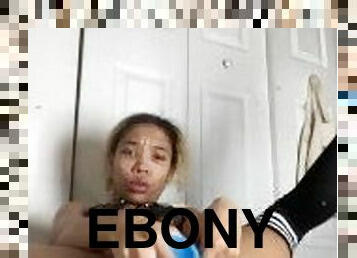 onani, ebony, tenåring, svart, blond, vakker, dildo, alene, liten