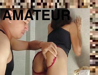 bañando, amateur, anal, morena