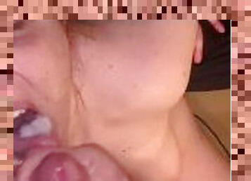 amatir, anal, dewasa, blowjob-seks-dengan-mengisap-penis, cumshot-keluarnya-sperma, menelan, pelacur-slut, kotor, sudut-pandang, sperma