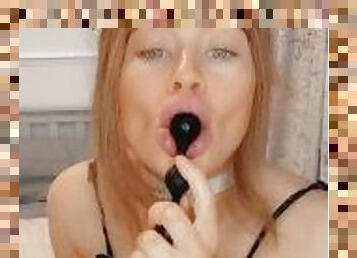 naughty horny british redhead maid feather play anal play squirting dildo play