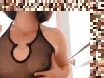 Big ASS Latina Thalia rubs her wet pussy till she cums
