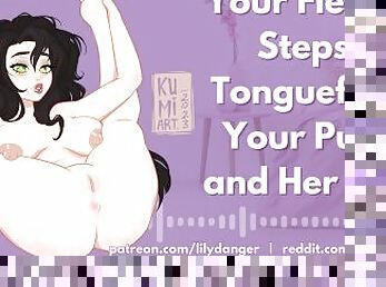 Your Flexible Stepsis Tonguefucks Your Pussy and Her Own!  Erotic Audio  Lesbian