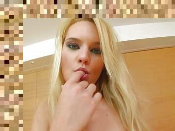 Sweet blonde was fucked in her head