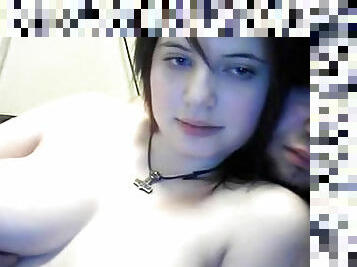 Alluring amateur emo gf is masturbating