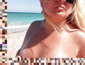 gros-nichons, orgie, amateur, milf, plage, bout-a-bout, bikini