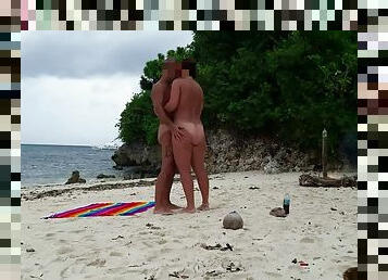 Amazing sex on a nude beach - Russian amateur couple