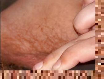 Playing with my new toy - Virgins Wet Hairy Pussy Close Up