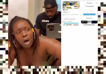 Onlyfans Leak Ebony MILF Big Ass BBC Doggy Style Cum On Ass